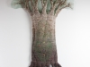 Mother Tree - Asherah, Handwoven fabric with embellishment on wire frame.
